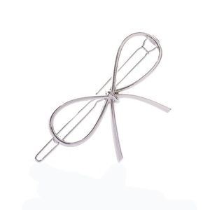 NEW Silver Bow Hair Clip